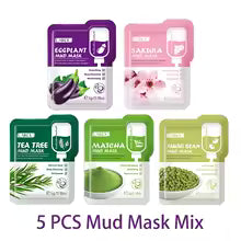 LAIKOU 5-Piece Mud Clay Mask Set - Multi-Variety Facial Treatment